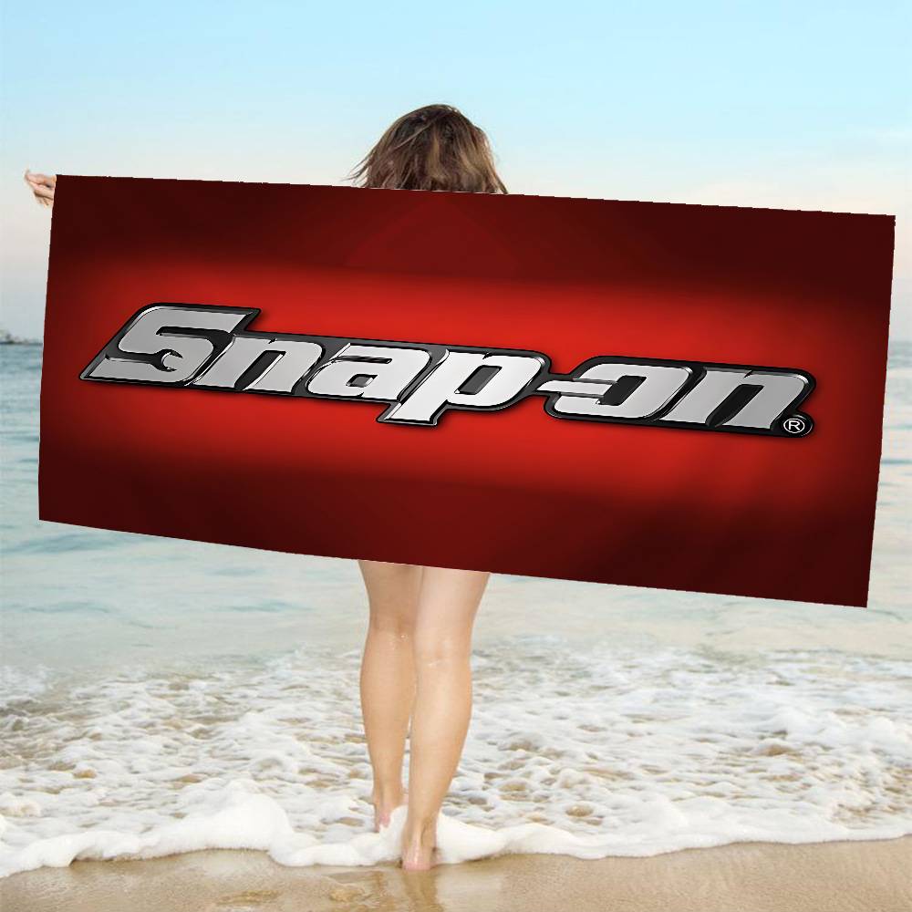 S-Snap On ЛОГОТИП Микрофибра Пляжное полотенце Впитывающее Быстросохнущее Мягкое Для йоги Плавание Курорт Альпинизм Полотенце