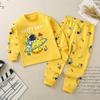 Winter Kids Long Sleeve O Neck T Shirt Pants Set Casual Baggy 2pcs Suit Cotton Cartoon Printes Outfit