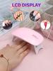 Mini Nail Polish Glue Drying Baking Lamp USB Interface Folding Mouse Phototherapy Lamp Small Nail Lamp Mini Rechargeable 6 LEDs UV Manicure