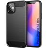 Protective Case - PROSHOP - for iPhone 12 Mini - Carbon Fiber Effect - Flexible - Black