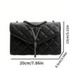 Черные роскошные сумки и кошелек, женская сумка-мессенджер из искусственной кожи, клетчатая женская сумка через плечо, стеганая кисточка