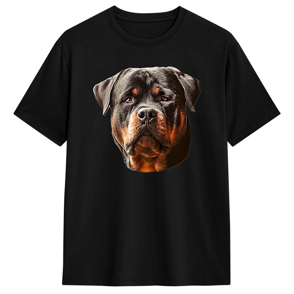 Boxer Head Cotton T Shirt For Men Summer  Y2K Retro TShirts Crew Neck Hip Hop Tees Big Size Print Tops