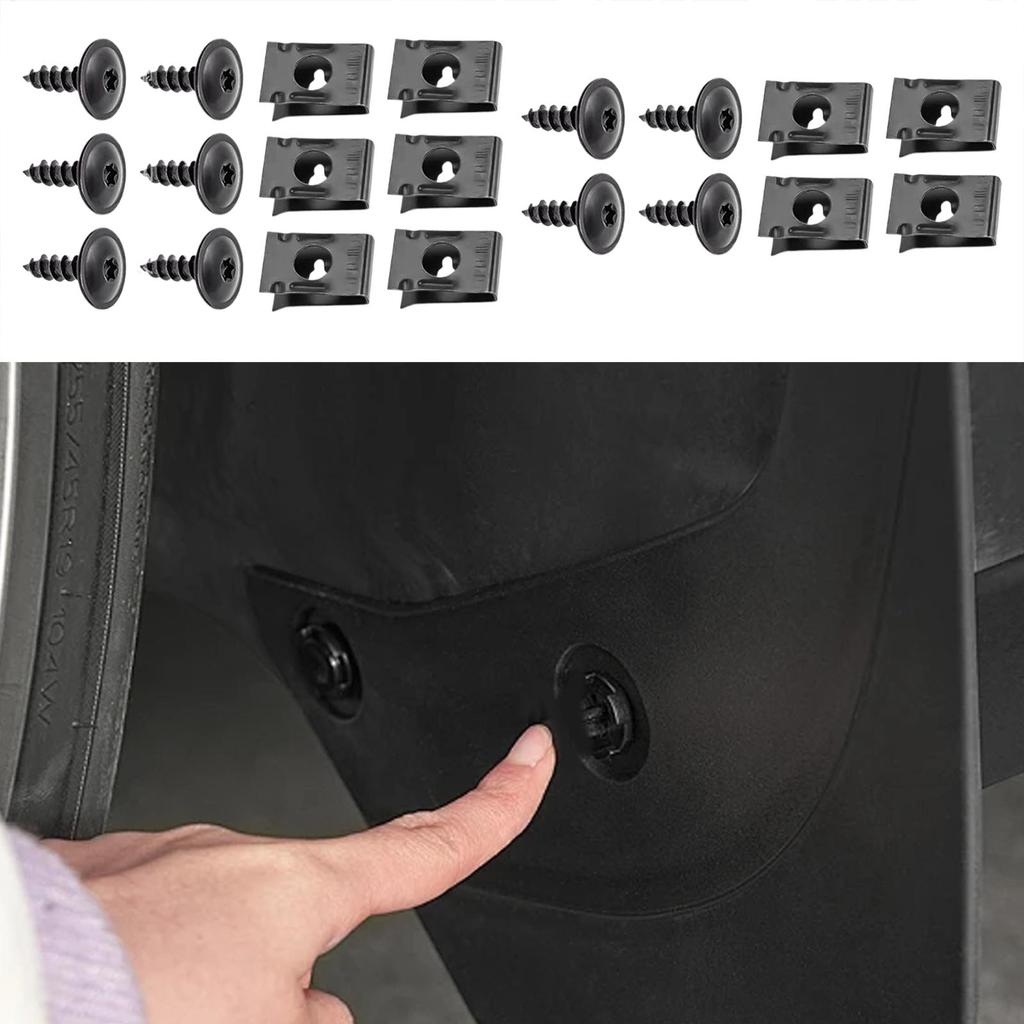 Automotive Screws and Clips Auto U Nut and Screw Clip Metal Rustproof Repair Accessories for RVs Trucks Vehicle Owners Dashboard