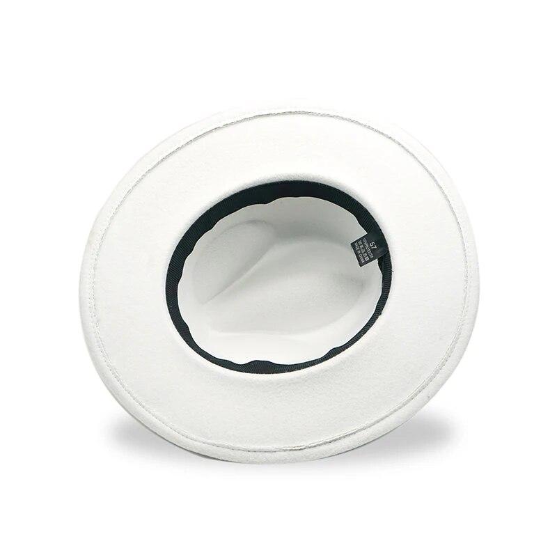 Осенне-зимняя женская фетровая шляпа Fedora, шляпы с большими полями для женщин, винтажные церковные шляпы в британском стиле, женская белая джазовая кепка с плоскими полями