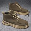 Autumn Men's Shoes High-top Martin Boots Men's Trend Versatile Platform Tooling Boots Leather Boots Sports and Leisure Board Shoes Trendy Shoes