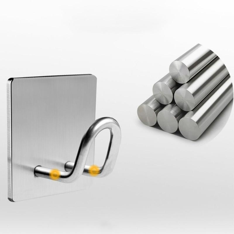 Клейкий крючок из нержавеющей стали для хранения в ванной комнате, многоцелевая подвесная полка для душевой стеклянной стены, держатель для полотенец для квартиры