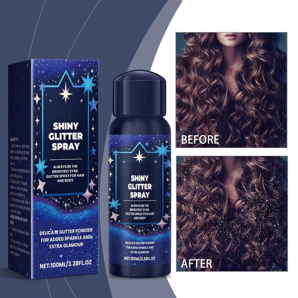 Body Glitter Spray Hair Body Spray Highlight Spray Dance Party Holiday 100ml