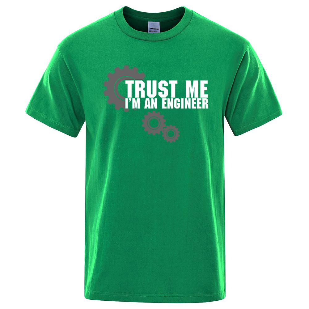 Cotton Tees Trust Me I'M Engineer Hip Hop Male T Shirt Oversized High Quality Tee Clothes Summer Street Cotton Casual Loose T-Shirts Men