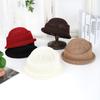 Summer Straw Pillbox Hat Curled Edge Circle Top Straw Hat  Sun Basin Hat