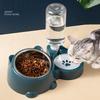 2 In 1 Pet Feeding Bowl Set Automatic Water Dispenser Anti-overflow Detachable for Small Dogs Cats Pet Grooming Shop Use