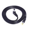 90 Degree DC5521 Male To Straight Head DC5521 Male Power Extension Cable Line for LED Light and Security Cameras 1m
