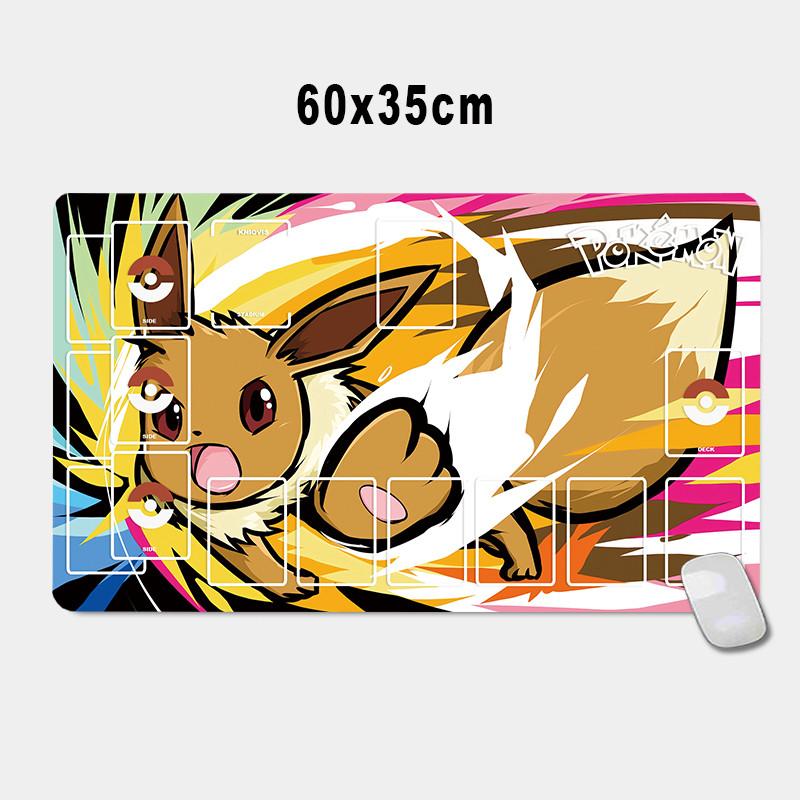Large Pokemon Pikachu TCG Playmat Extended Rubber Card Mat with BattleDeck Zones
