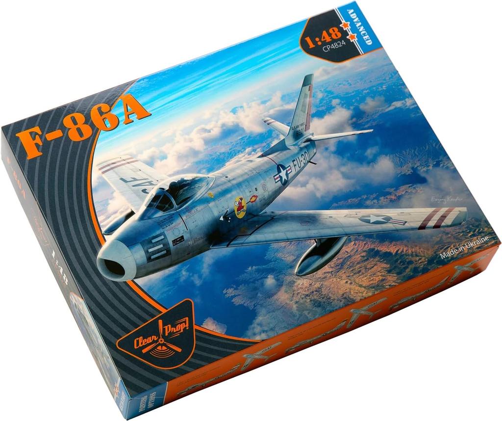 Прозрачная пластиковая модель американской сабли CPU4824 Prop! 1/48 Ф-86А