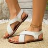Fashion 2025 Hot Sale Ladies Shoes Open Toe Women's Sandals Fashion Plus Size Casual Best Seller Summer Light Comfortable Flat Sandals