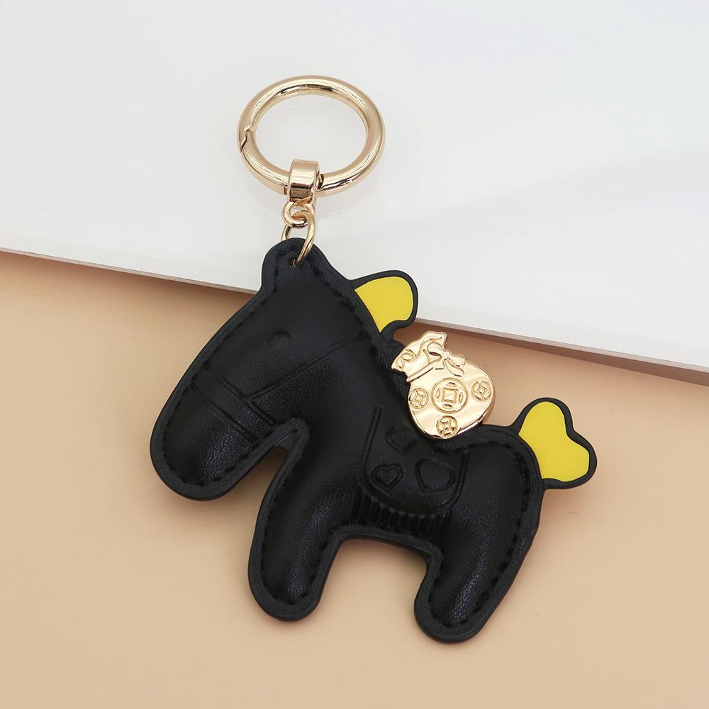 Women's Bag Charm Decoration Bag Pendant Cartoon Rocking Wooden Horse Women's Leather Bag Charm Key Chain Cute Bag Accessories Gifts