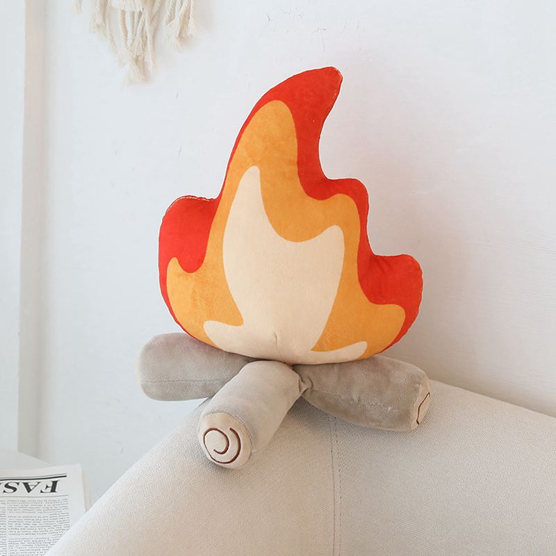 Creative 30/45cm Plush Pillow Bonfire Stuffed Toy Funny Home Decor Campfire Cushion Emulational Fire Soft Doll