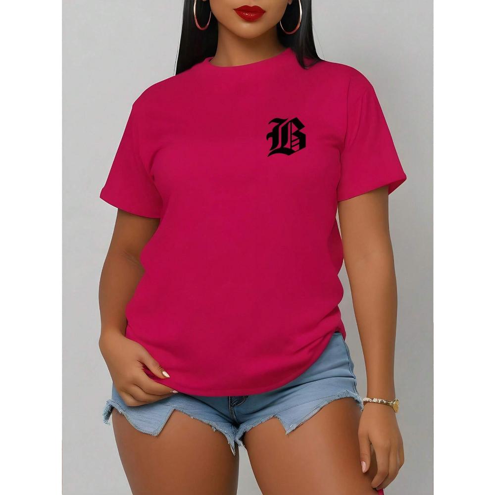 Женская повседневная футболка с коротким рукавом, удобная, круглый вырез, короткий рукав, модный уличный цифровой топ для женщин