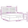Ottoman Bed with Mattress Black 160x200 cm Fabric