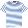 Polo Striped Logo Print Crew Neck Short Sleeve T-Shirt Men Tops Blue 710926999-002