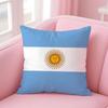 Honorary Proud Souvenir Nation AArgentina FLAG Cushion Cover Pillowcase Short Plush Invisible zipper Room Sofa Cushion Cover