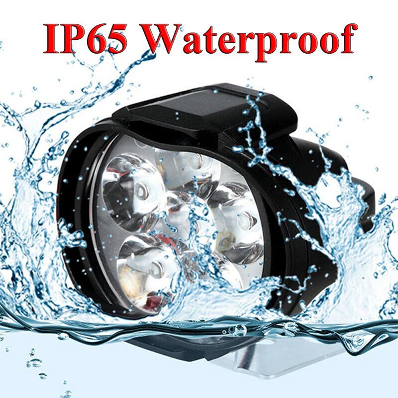 2Pc 6 LED Motorcycle Headlight Waterproof Super Bright Headlight Motorcycle Spotlights Auxiliary Scooters Work Light Accessories