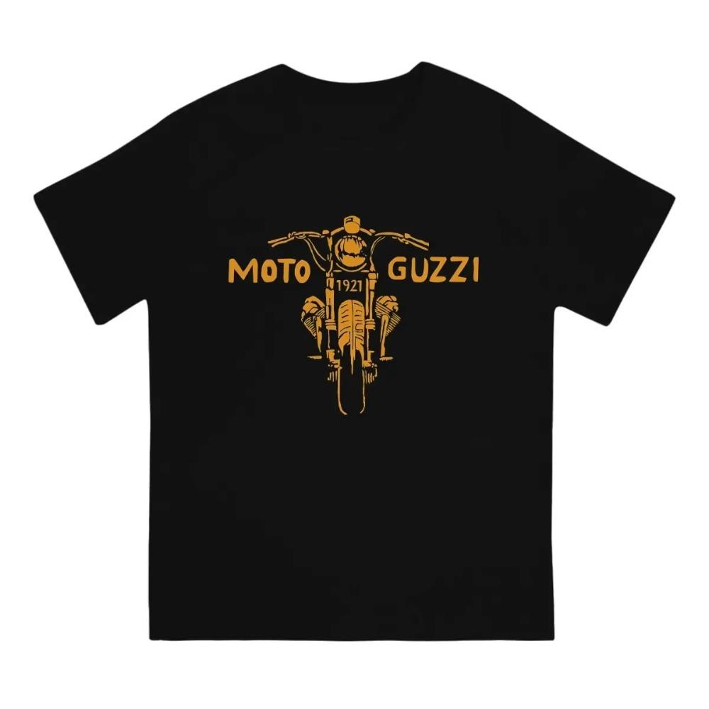 Moto Guzzi Выстиранный Оранжевый Уникальная Полиэстеровая Футболка Мотоциклетный Топ Высочайшего Качества Новый Дизайн Графическая Футболка Короткий Рукав