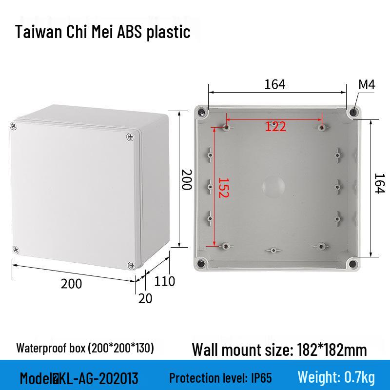 Уличный водонепроницаемый ABS корпус блока питания и розетки для мониторинга с клеммной колодкой и кнопкой