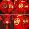 1 шт. китайский фонарик 3D украшение весеннего фестиваля DIY подвесные украшения удачи красные фонарики тыква в форме нетканого материала