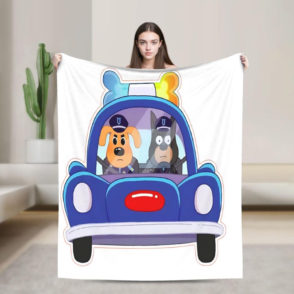 Warm Soft BlanketGirls Boys Picnic Sheriffs Labradors Throw Blanket Flannel Bedspread For Bedroom Graphic Sofa Bed Cover