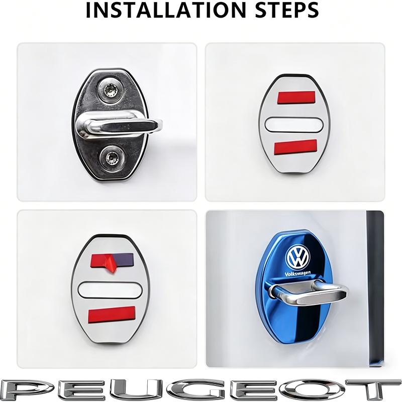Zinc Alloy Car Door Lock Buckle Cover Protective Covers For VW GTI Polo Golf Passat Tiguan Jetta T-ROC Touareg Taigo CC Hub Cap EC1IY6