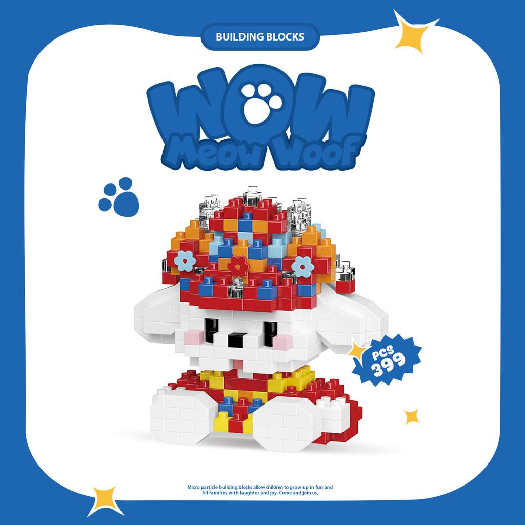 Mini Cartoon Cute Cat Dog Animals Models DIY Building Blocks Toys Micro Blocks Kit Christmas New Year Gifts Lucky Decor