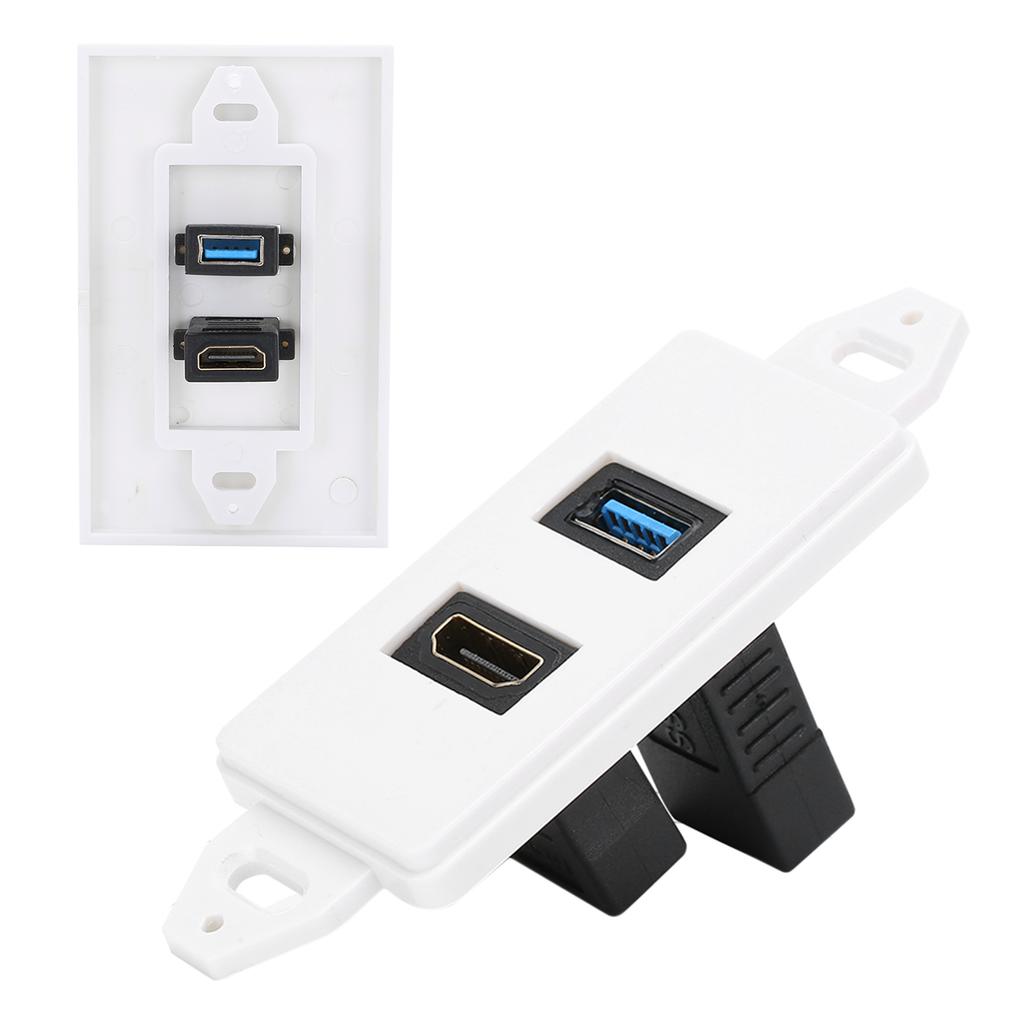 HDMI USB3.0 Два в одном Интегрированная Мультимедийная Настенная Панель Аудио Видео Разъем