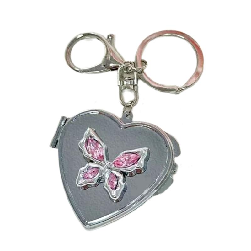 Vintage Style Butterfly Heart Keychain Lightweight Butterfly Heart Keychain With Vintage Appeal for Bags Keys Backpacks