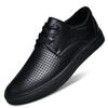 Fashion High Quality Summer Hollow Out Breathable Genuine Leather Shoe Business Casual Shoes Comfortable Sports Shoes Luxury Brand Shoes