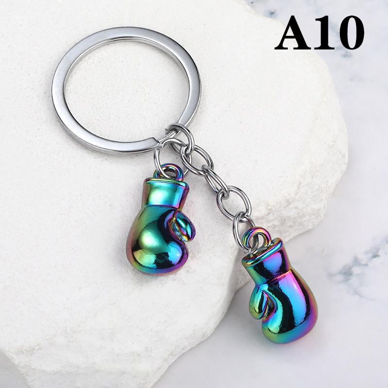 Уникальные боксерские перчатки брелок имитация фитнес-оборудования кулон персонализированный брелок для мужчин женщин пара автомобильные ключи кулон