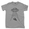 Alien Flying Saucer T Shirt Funny UFO Pizza Slice Abduction Extraterrestrial Tee