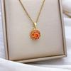Necklace Color Round Rotatable Necklace Accessories Women's Niche Design Sense Versatile Non-Fading Titanium Steel Accessories