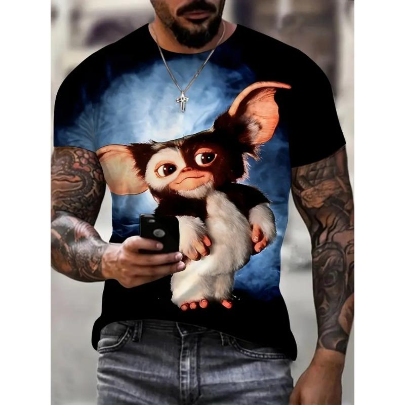 Крутая мужская повседневная футболка с принтом панды и круглым вырезом, уличная мода, удобный мужской топ, универсальная футболка с темпераментом