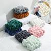 1PC Square Knot Stuffed Cushion Sofa Pillow Solid Color Square Hand-Woven Home Throw Pillow Square Woven Seat Decorative Cushion