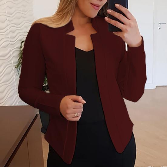 Women Blazer Long Sleeves Thick Lightweight Women Open Front Blazer Coat Female Clothing