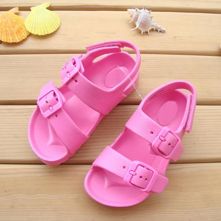 Детские летние сандалии Легкие Нескользящие EVA Сандалии для малышей Детские Пляжные Детские 2024 Новые Туфли с открытым носком для детей