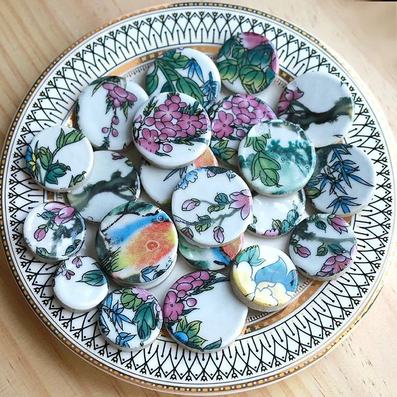 100 г Сделай сам Керамическая мозаика Стеклянное зеркало Ручная работа Орнаменты Плитка Настенные поделки Цветной Кристалл для Декоративных материалов