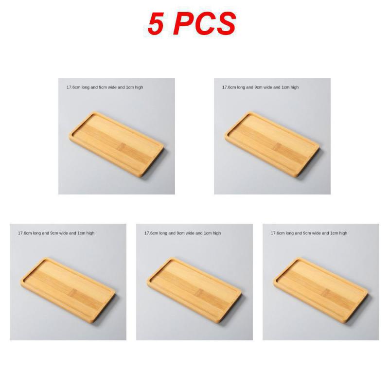 1~5 шт. Деревянный бамбуковый поднос для сервировки, чайная чашка, блюдце, поднос, фруктовая тарелка, поддон для хранения, украшение для тарелок, японская еда, прямоугольный