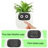Умный цветочный горшок с выражениями AI Умный плантатор Робот Виртуальный питомец Умный цветочный горшок с 7 датчиками Время Температура Дисплей для садоводства Внутренний декор