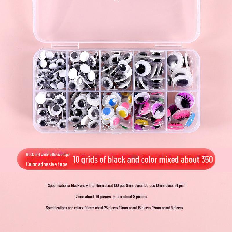 Красочные самоклеящиеся подвижные глаза с ресницами для поделок своими руками