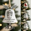 Christmas Bell Ornament Collectible Holiday Angel Wing Bell Engraved Christmas Pendant Memorial Decoration