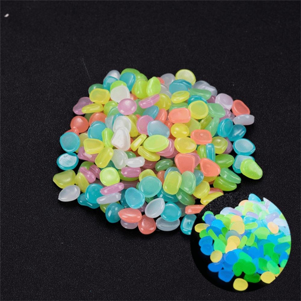 50/100Pcs Long-lasting Luminous Pebbles High Brightness Glow Stone  for Walkway Decoration