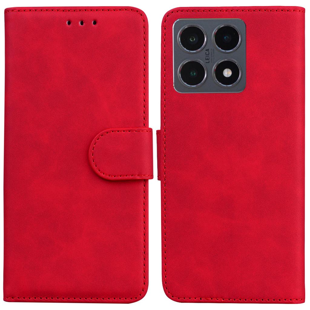 For Xiaomi 15T Case Solid Color Leather Wallet Phone Cover