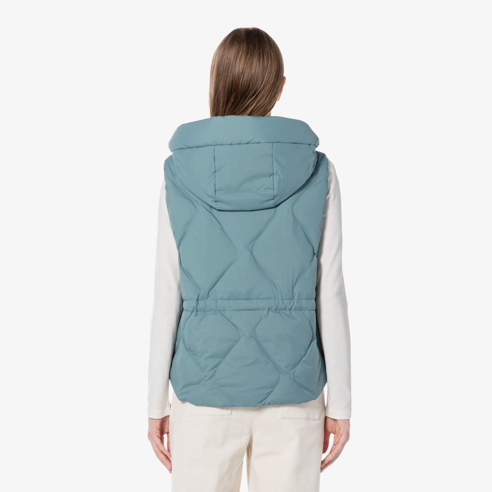 Lacoste Женский стеганый пуховый жилет с капюшоном BF521E-54NBMY