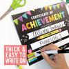 Hadley Designs Certificate Of Achievement Awards - 25 Student Award Certificates For Kids, 8x10 Blank Award Certificate Paper, Preschool &